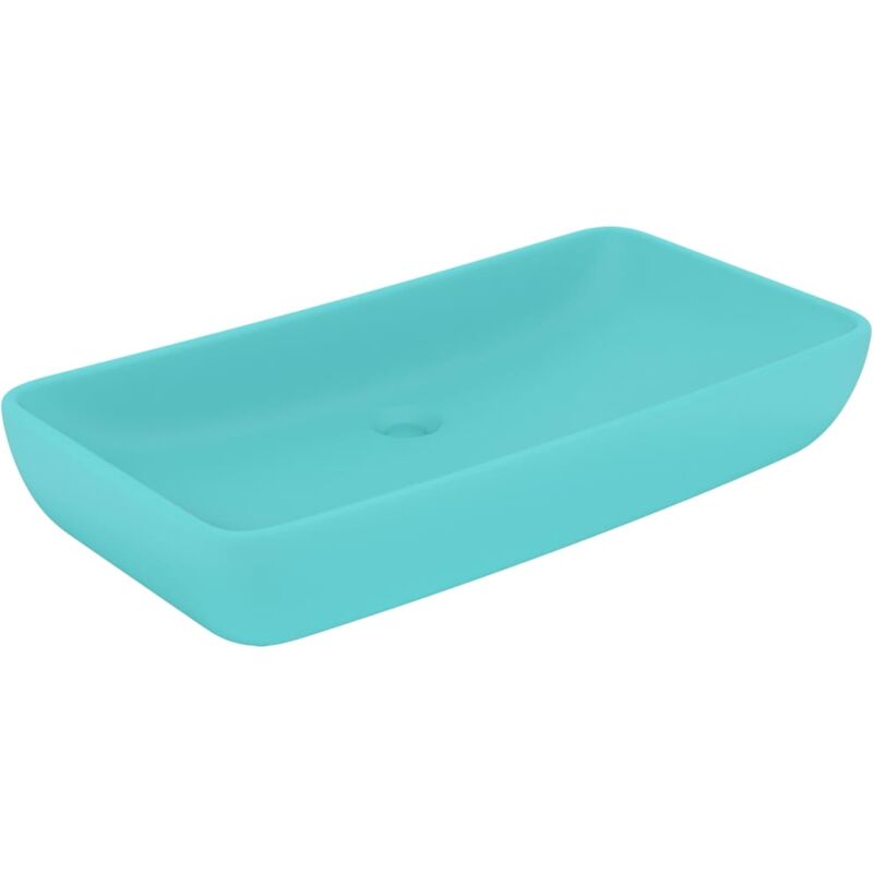 

Lavabo rectangular de lujo cerámica verde claro mate 71x38 cm - Verde - Vidaxl