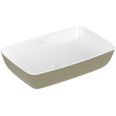 Lavabo rectangular sobre encimera VILLEROY ET BOCH Artis verde salvia