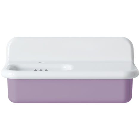 Lavabo rétro asymétrique en céramique 80 cm - True Colors Lite - Violet Lavande