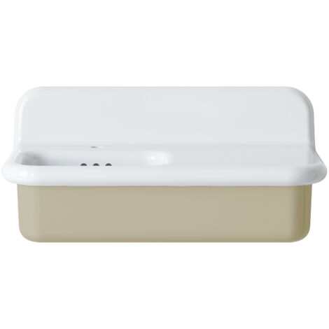 Lavabo rétro asymétrique en céramique 80 cm - True Colors Lite - Yuta