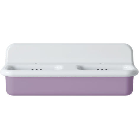 Lavabo rétro double en céramique 102 cm - True Colors Lite - Violet Lavande