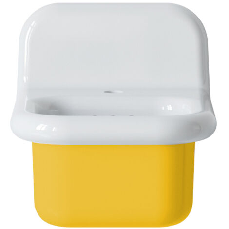 Lavabo rétro en céramique 35 cm - True Colors Lite - Jaune Soleil