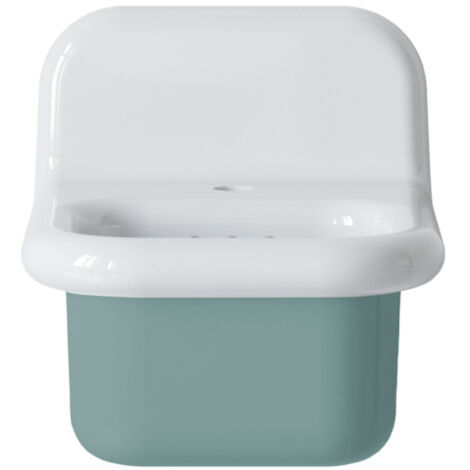 Lavabo rétro en céramique 35 cm - True Colors Lite - Vert Eau