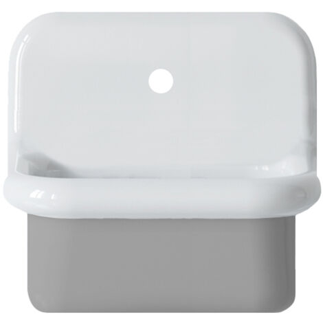 Lavabo rétro en céramique 45 cm - True Colors Lite - Mini profondeur - Gris Clair