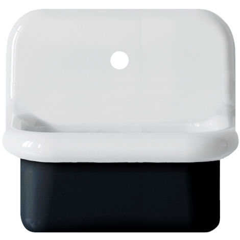 Lavabo rétro en céramique 45 cm - True Colors Lite - Mini profondeur - Noir Brillant