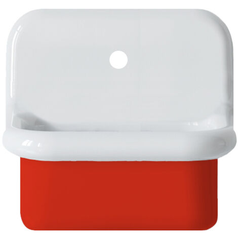 Lavabo rétro en céramique 45 cm - True Colors Lite - Mini profondeur - Orange