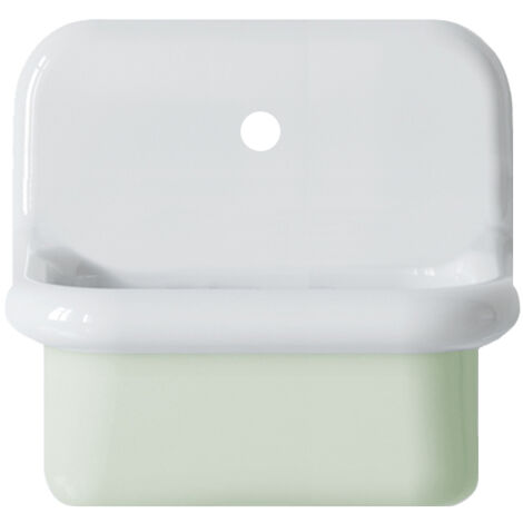 Lavabo rétro en céramique 45 cm - True Colors Lite - Mini profondeur - Vert Pastel