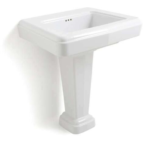 Lavabo Rétro - Fifties - 75 cm Blanc