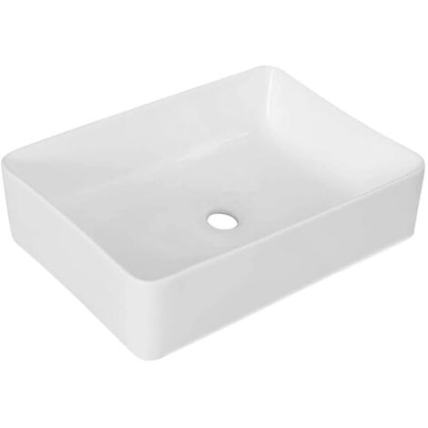 Lavabo rettangolare da appoggio&ampquotLA 49&ampquot dimensioni 40,5 x 30,5 cm in ceramica