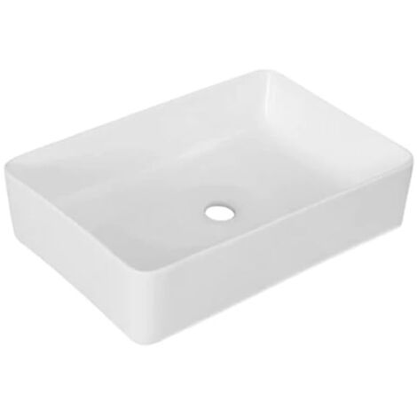 Lavabo rettangolare da appoggio&ampquotLA 50&ampquot dimensioni 55 x 39 cm in ceramica