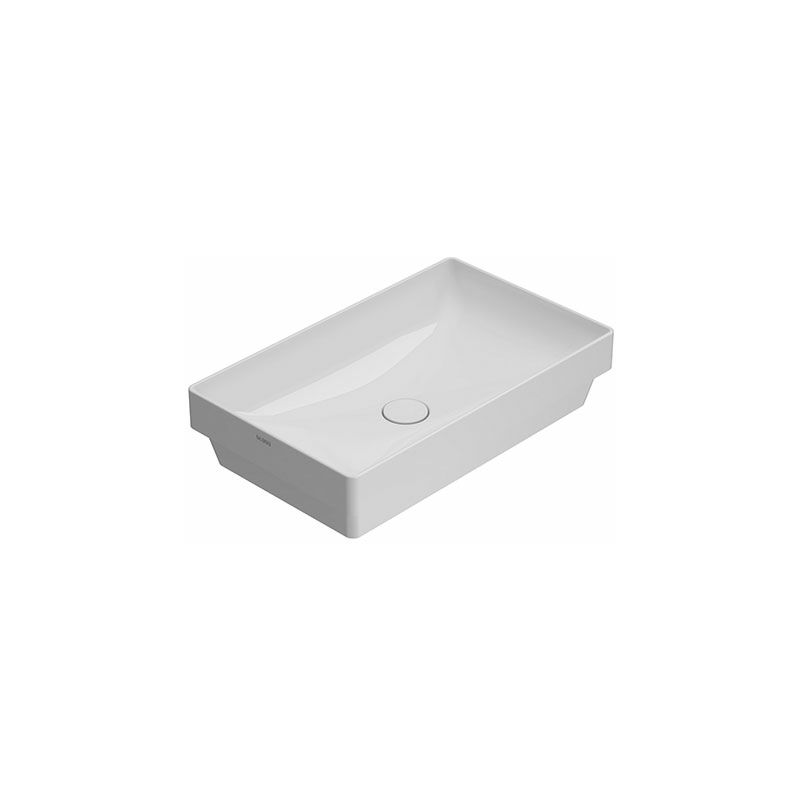 Ceramica Globo - Lavabo T-Edge incasso 61x37 senza foro bianco lucido di Ceramica