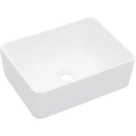 Lavabo salle de bain 40 cm céramique blanc