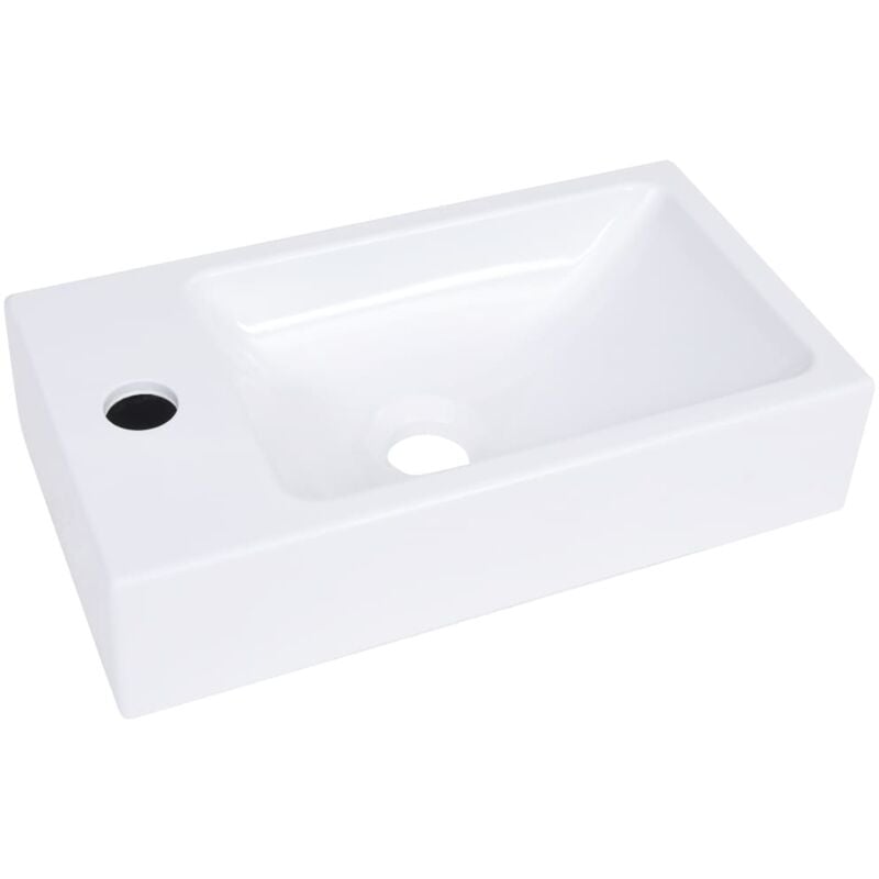 Lavabo salle de bain 40x22 cm smc blanc