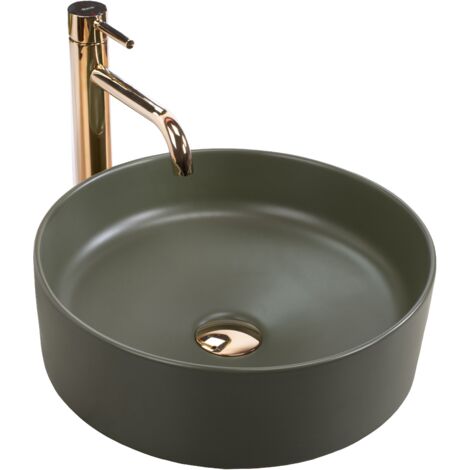 LAVABO SAMI VERDE OPACO - DA APPOGGIO SKU REA-U4567