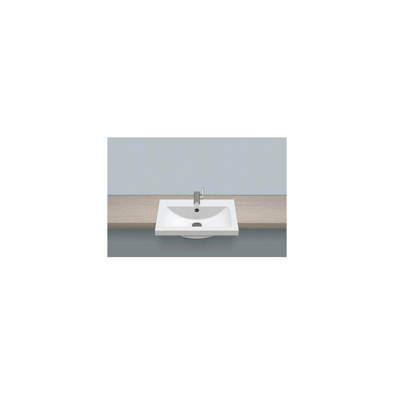 

Cuenca semi-empotrada HB.R585H, rectangular W: 585mm H: 143mm D: 405mm, 2700000000, blanco - 2700000000 - Alape