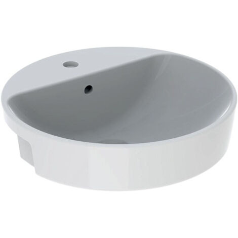 Lavabo semi-encastré Geberit VariForm rond d : 500mm m HL m ÜL we KT