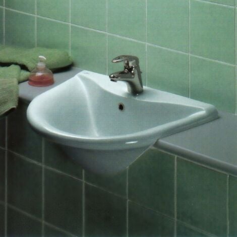 Lavandino Bagno Ideal Standard.Lavabo Semincasso Diagonal Bianco Senza Colonna Ideal Standard T084000