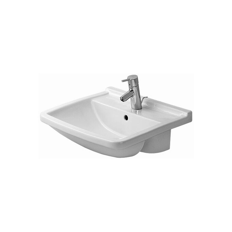 

Lavabo semisuspendido Starck 3 55cm, con rebosadero, color: Blanco - 0310550000