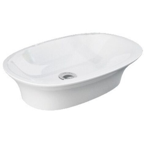 Lavabo sensation da appoggio ovale 60cm senza troppo pieno