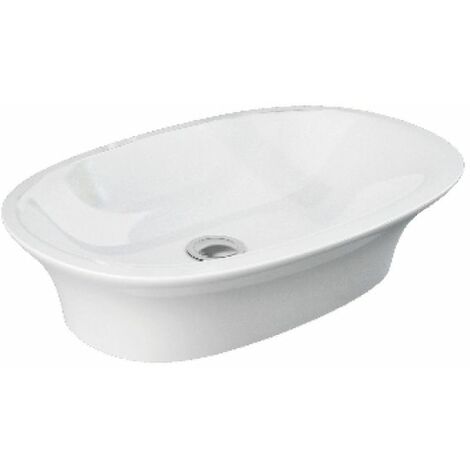 LAVABO SENSATION DA APPOGGIO OVALE L. 60 cm senza troppo pieno