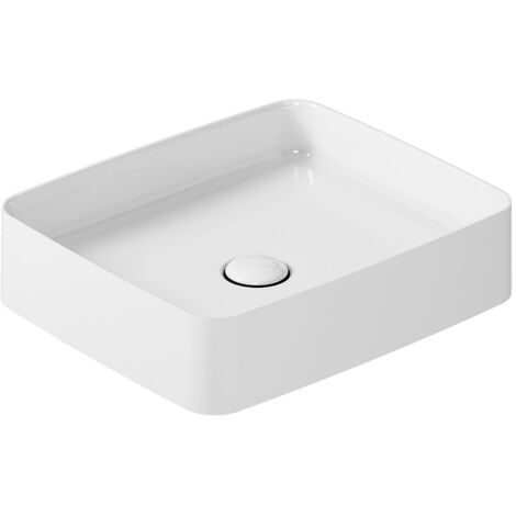 Lavabo Smartb appoggio cm. 45x38 rettangolare bianco lucido di