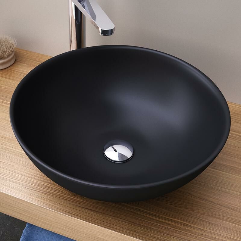 

Lavabo sobre encimera cerámico PADOVA Ø40 cm NEGRO MATE