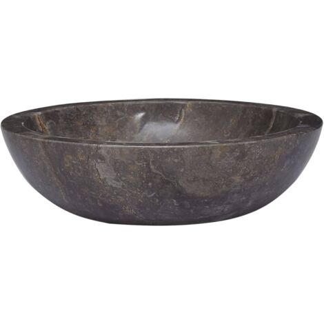 Lavabo sobre encimera, lavabo para baño, lavabo para baño, lavabo para baño, hogar, gris, diámetro interior, 40 x 12 cm, mármol 020002801