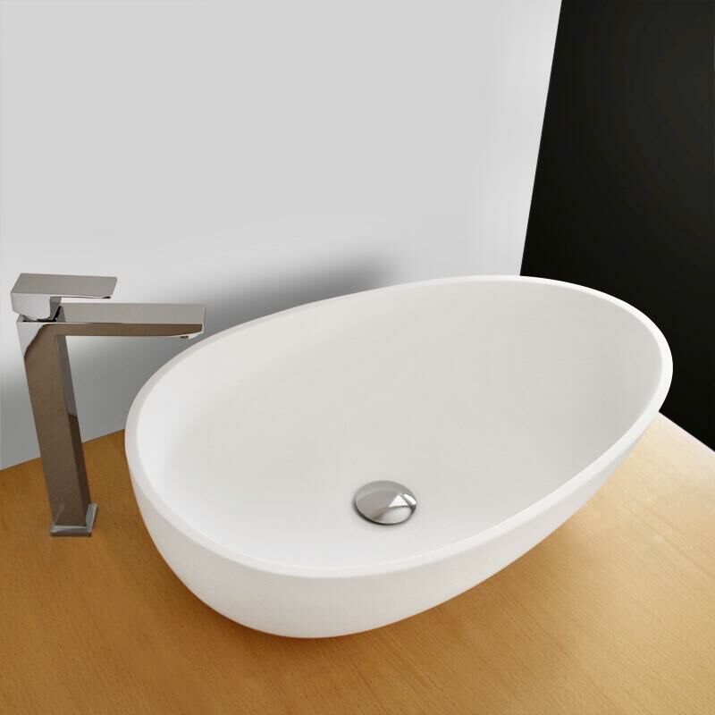 

Lavabo sobre encimera oval Solid Surface OVIO