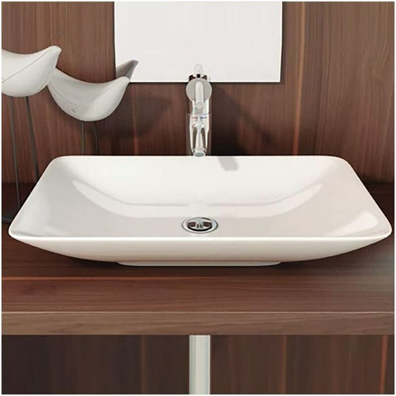 

LAVABO SOBRE ENCIMERA OVALADO DE CERÁMICA PARA BAÑO MODELO Salakta 61X39X11,5CM