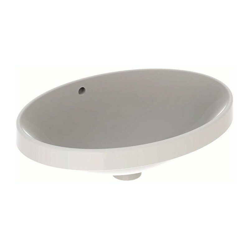 

Lavabo sobre encimera ovalado VariForm: 55x40cm, orificio para grifo : Sin, Blanco - Geberit