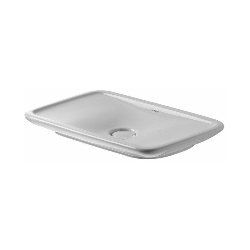 

Lavabo sobre encimera PURAVIDA sin orificio rebosadero B 700x420mm geschl o white hole