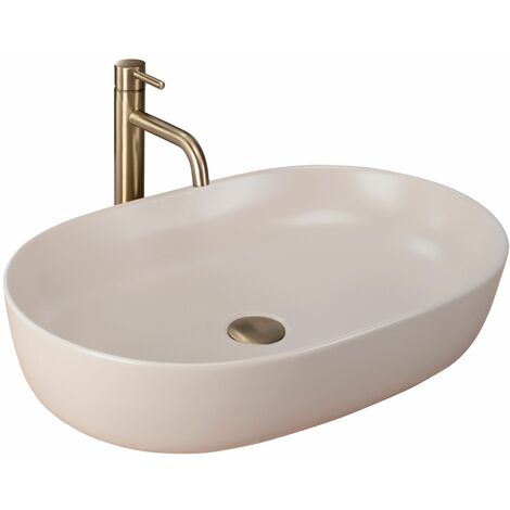 LAVABO SOBRE ENCIMERA REA CLEO 61 BEIGE MATT