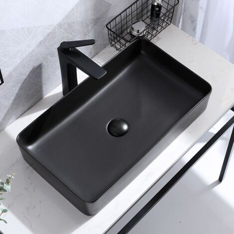 LAVABO SOBRE ENCIMERA REA DENIS NEGRO MAT