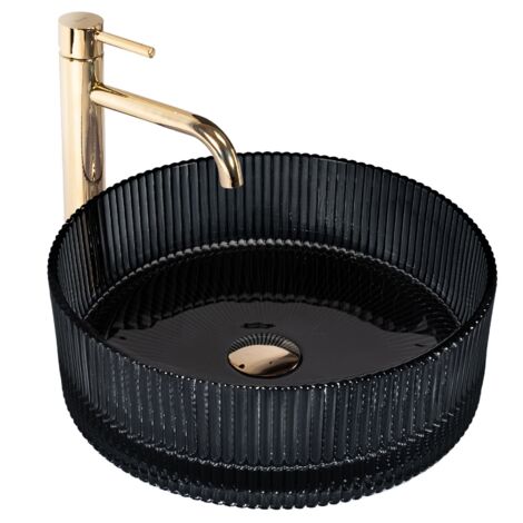 LAVABO SOBRE ENCIMERA REA INGRID BLACK 36