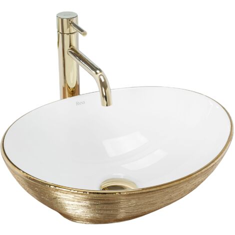 LAVABO SOBRE ENCIMERA REA SOFIA BRUSH ORO