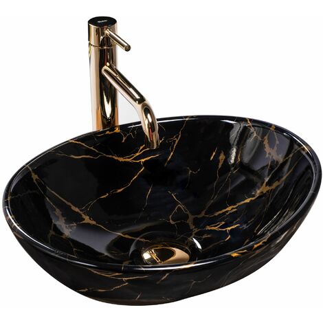 LAVABO SOBRE ENCIMERA REA SOFIA NEGRO MARBLE