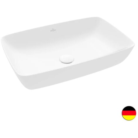 Lavabo sobre encimera rectangular VILLEROY ET BOCH Artis piedra blanco