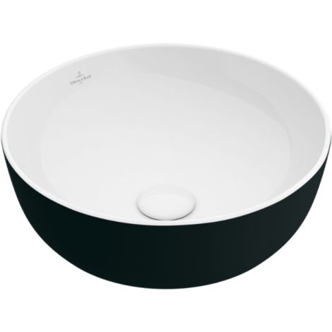 Lavabo sobre encimera redondo VILLEROY ET BOCH Artis Negro Carbón