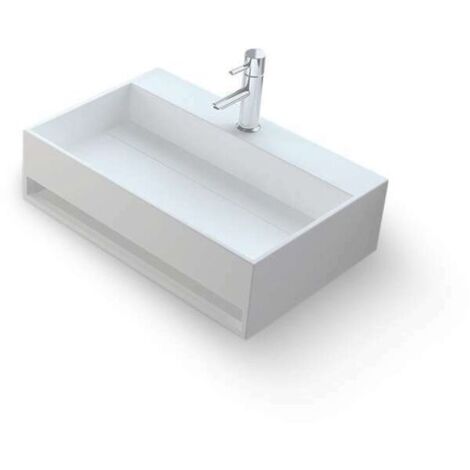 Lavabo Sospendido, 60 cm, en Solid Surface – Célia