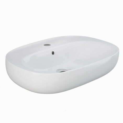 Lavabo sospeso 50 cm serie illusion ovale