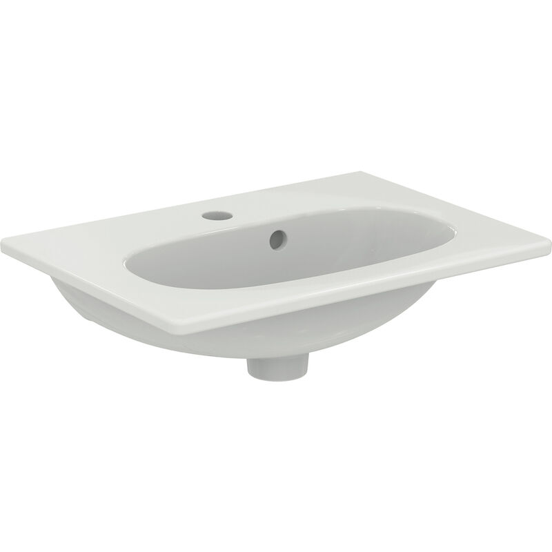 Lavello Cucina Ceramica Ideal Standard.Lavabo Sospeso 50x37 Di Piccole Dimensioni In Ceramica Ideal Standard Tesi T351101