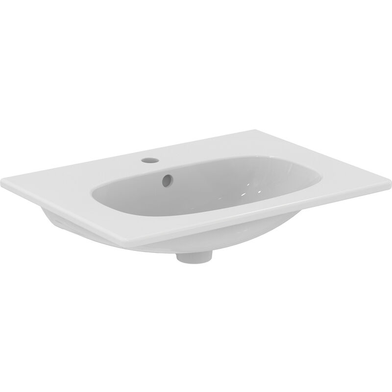 Lavello Cucina Ceramica Ideal Standard.Lavabo Sospeso 60x45 Design Moderno In Ceramica Ideal Standard Tesi T351001