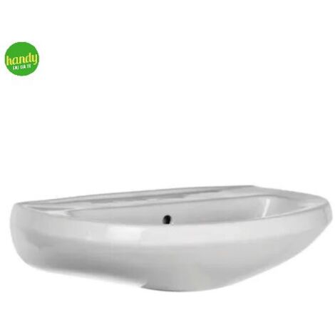 Lavabo Sospeso Barbottina Serie Tris In Ceramica Bianco