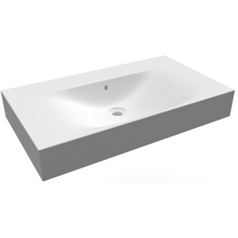 LAVABO SOSPESO DES SENZA FORO PER RUBINETTO L. 100 cm