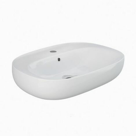 LAVABO SOSPESO ILLUSION OVALE Monoforo L. 55 cm