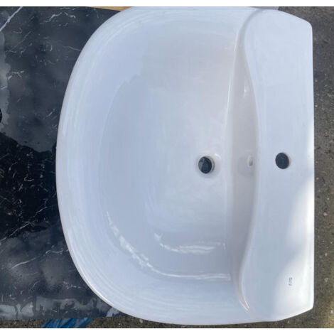 Lavabo Sospeso Roca 70x55 cm - Ceramica Bianco Lucido