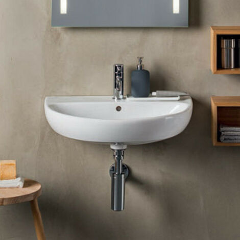 Lavabo Sospeso SELNOVA 50x41xh18 cm POZZI GINORI - Geberit - In Ceramica - Con Foro Troppopieno