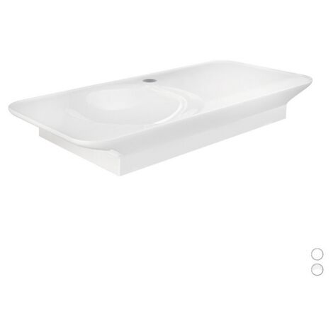 Lavabo sospeso valet da 112 cm ripiano a dx bianco opaco