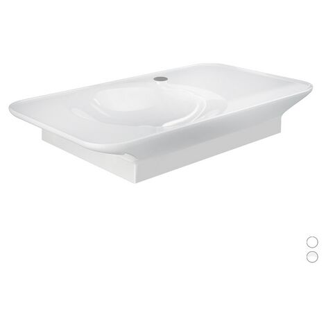 Lavabo sospeso valet da 92 cm ripiano a dx bianco alpino