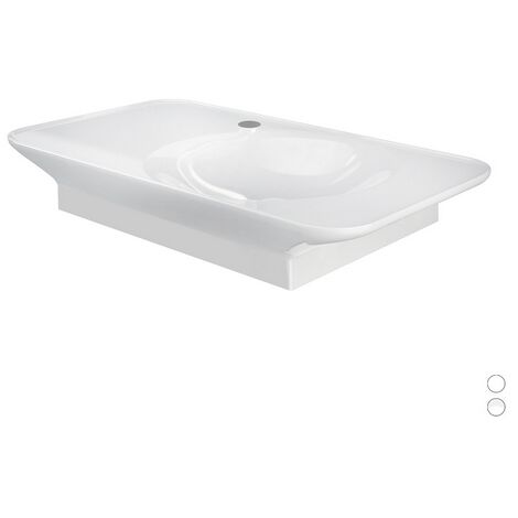 Lavabo sospeso valet da 92 cm ripiano a sx bianco opaco